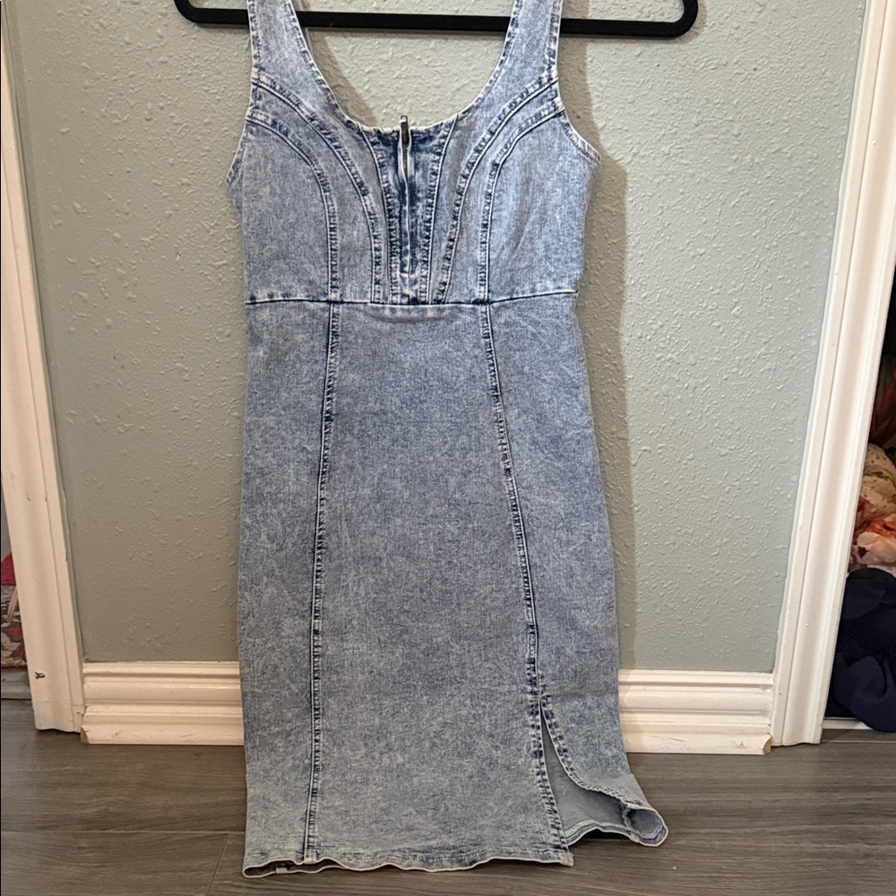 Denim Bodycon Sleeveless Dress
